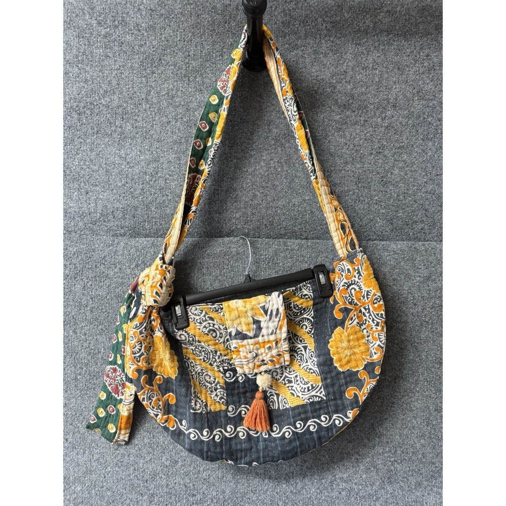 Kantha Patchwork Handmade Cotton Shoulder Bag‎ Purse Hobo Festival Hippie R41